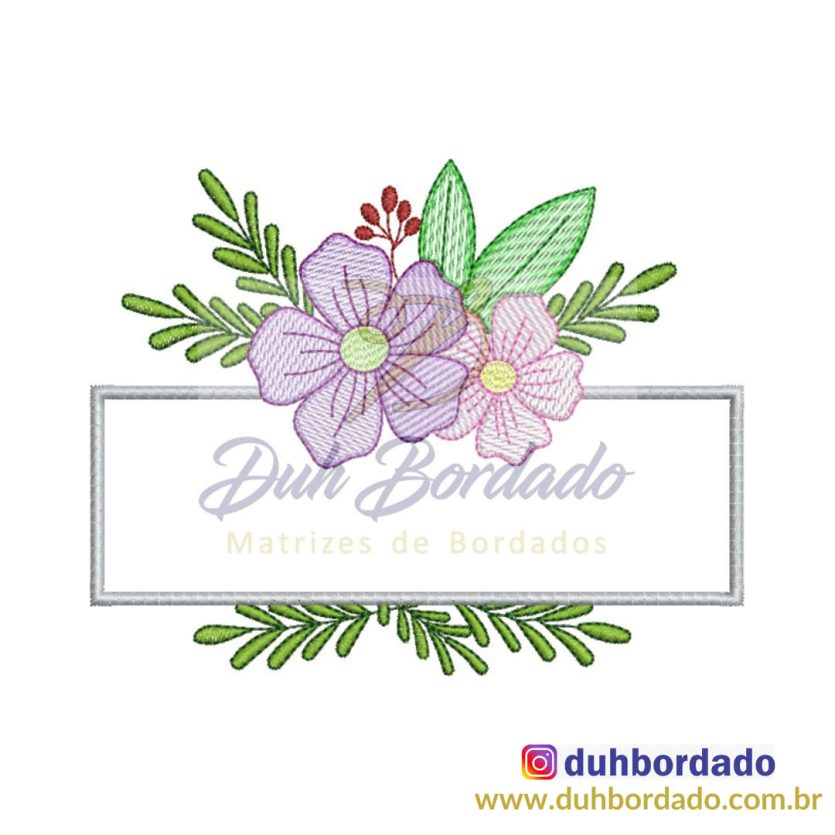 Matriz De Bordado Moldura Floral Duh Bordado Matrizes De Bordados