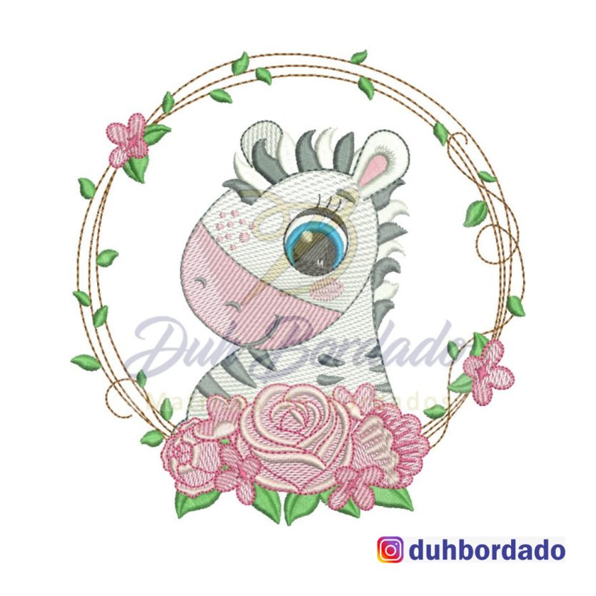 Moldura Zebra Menina