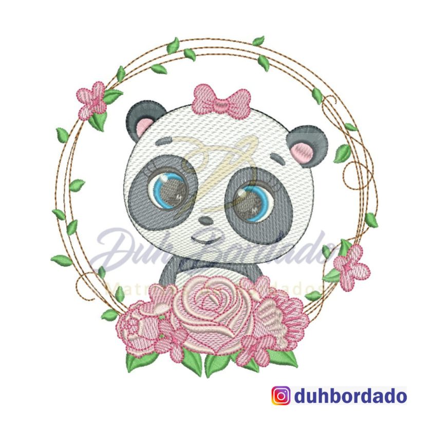 Moldura Panda Menina