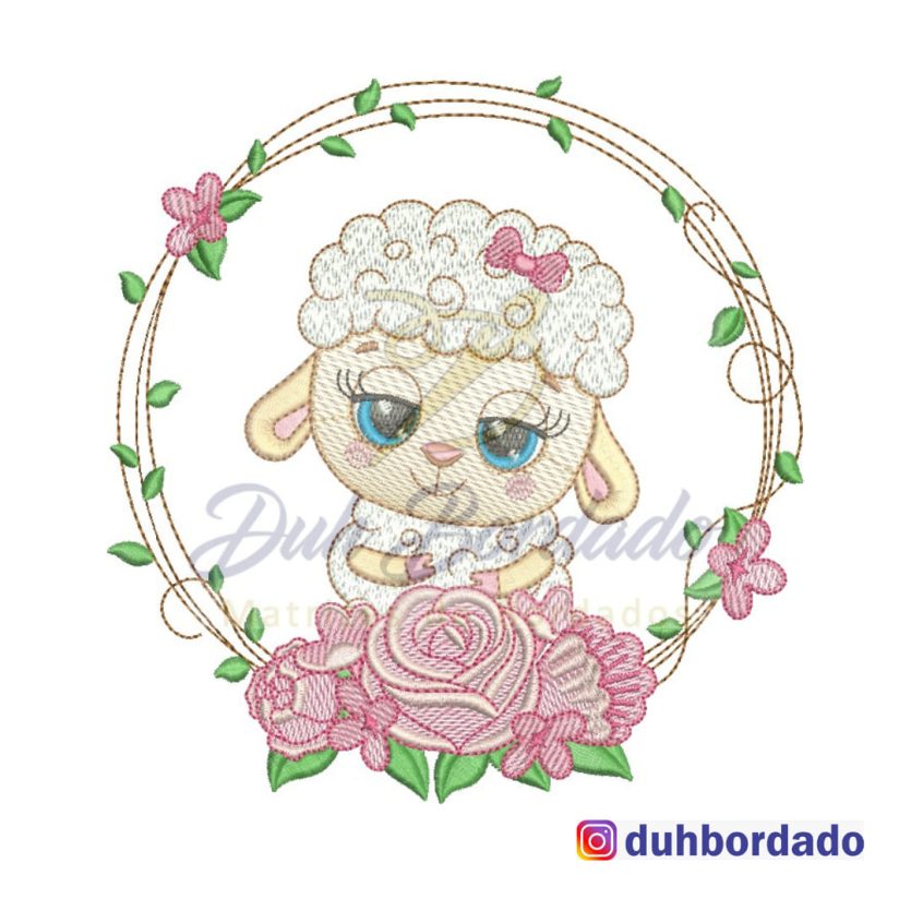 Moldura Ovelha Menina