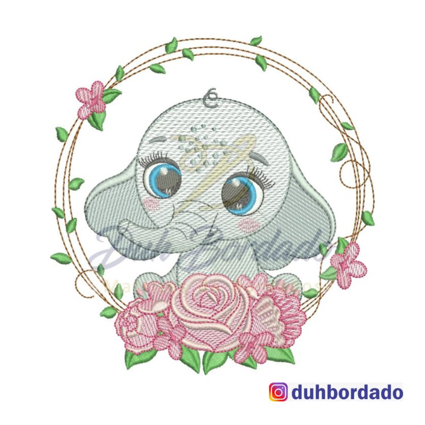 Moldura Elefante Menina