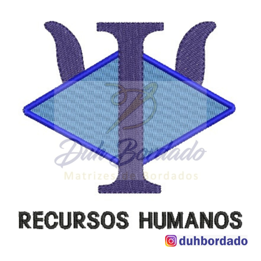 Símbolo Recursos Humanos - Duh Bordado Matrizes de Bordados