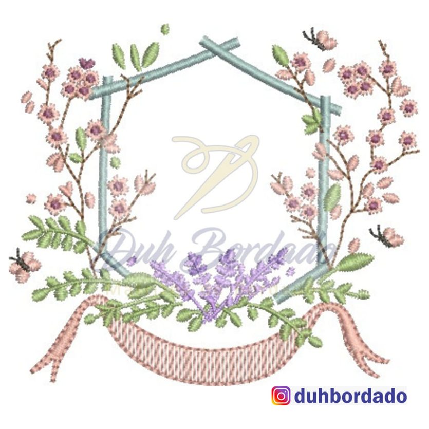 Moldura Brasão Floral