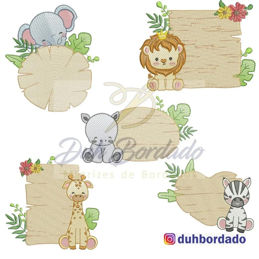 Coleção Matrizes de Bordados Safari Completa