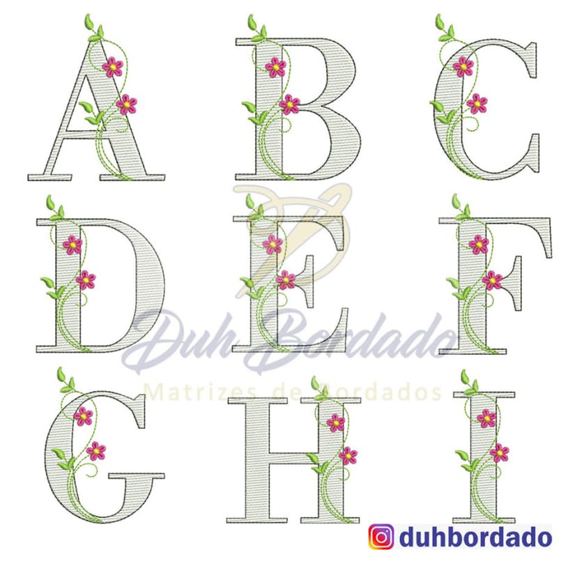 Coleção Alfabeto Floral Completa