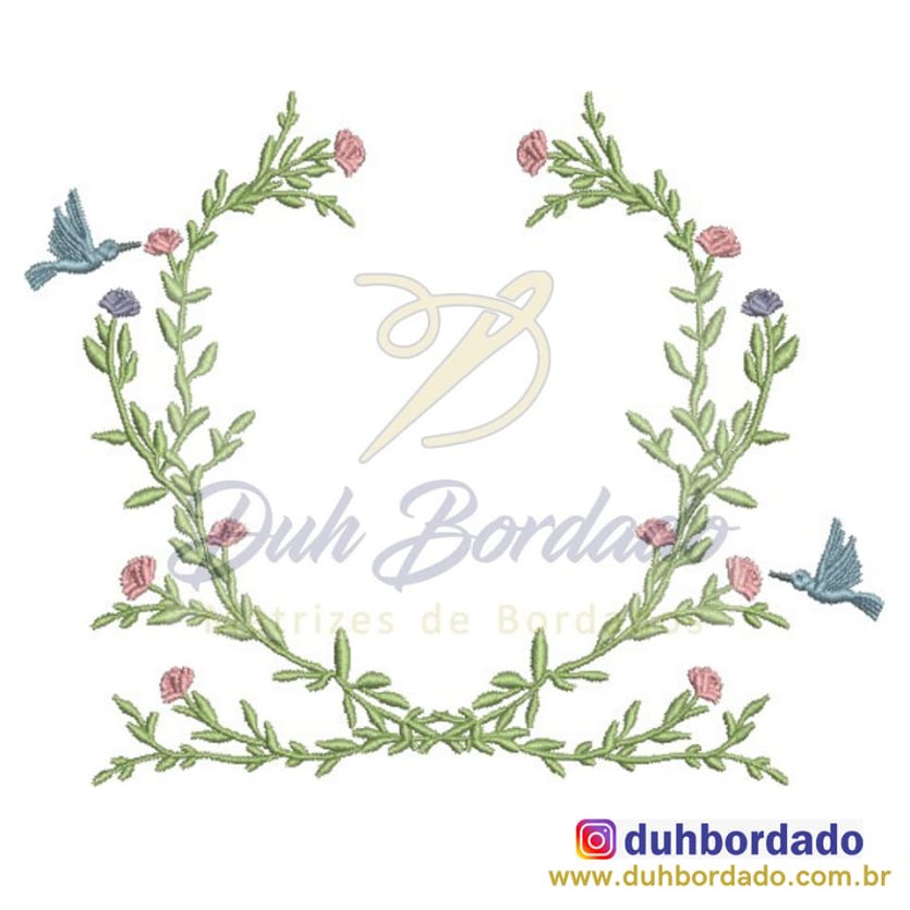 Moldura Brasão Floral