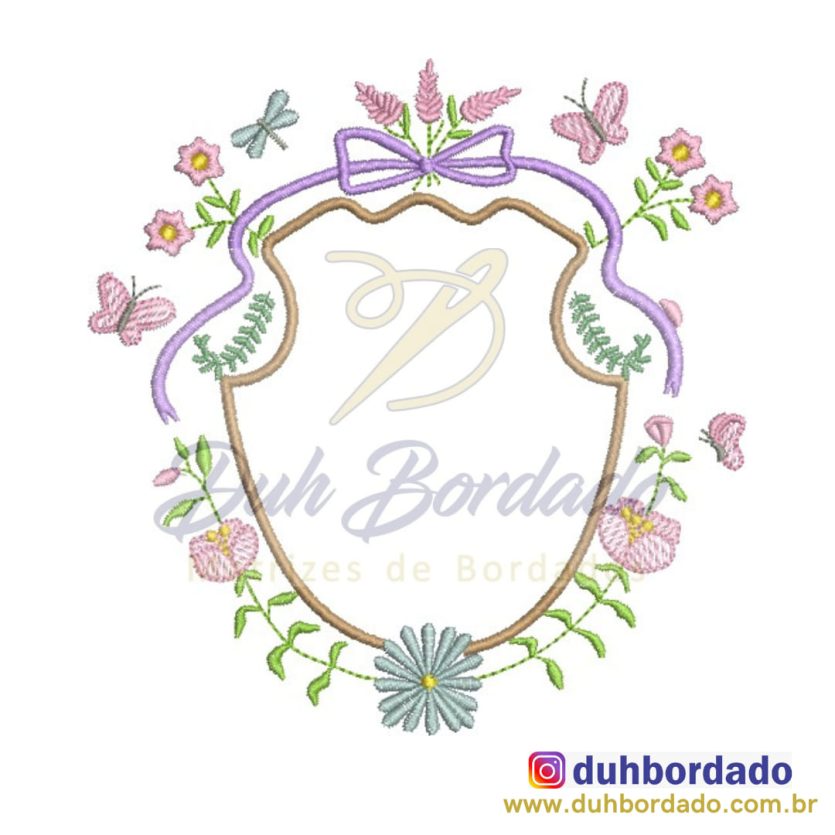 Moldura Brasão Floral