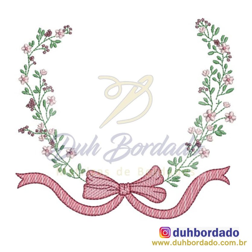 Moldura Brasão Laço Floral