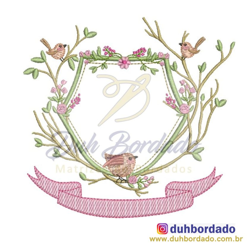 Moldura Brasão Passarinhos