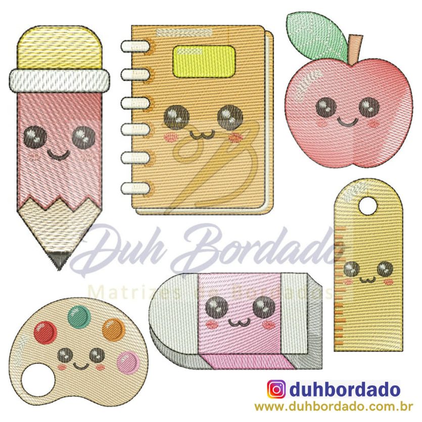 Coleção de Matrizes Materiais Escolares Completa