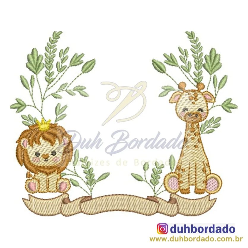 Moldura Leão e Girafa