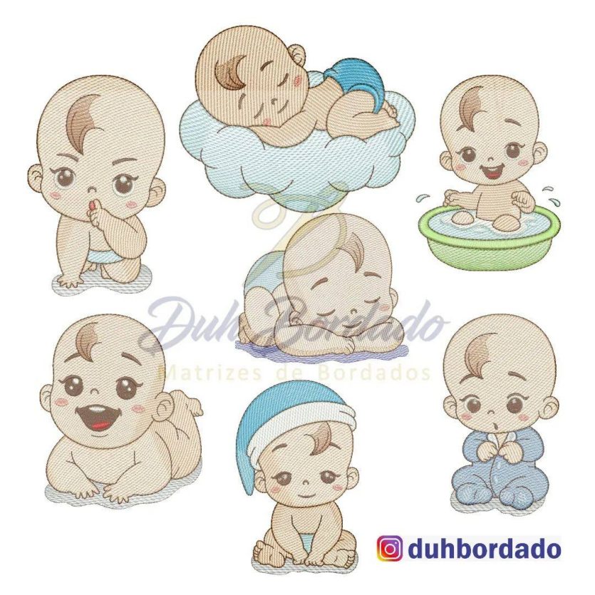 Coleção de Matrizes Bebê Menino Completa