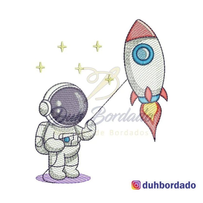 Astronauta Balão Foguete