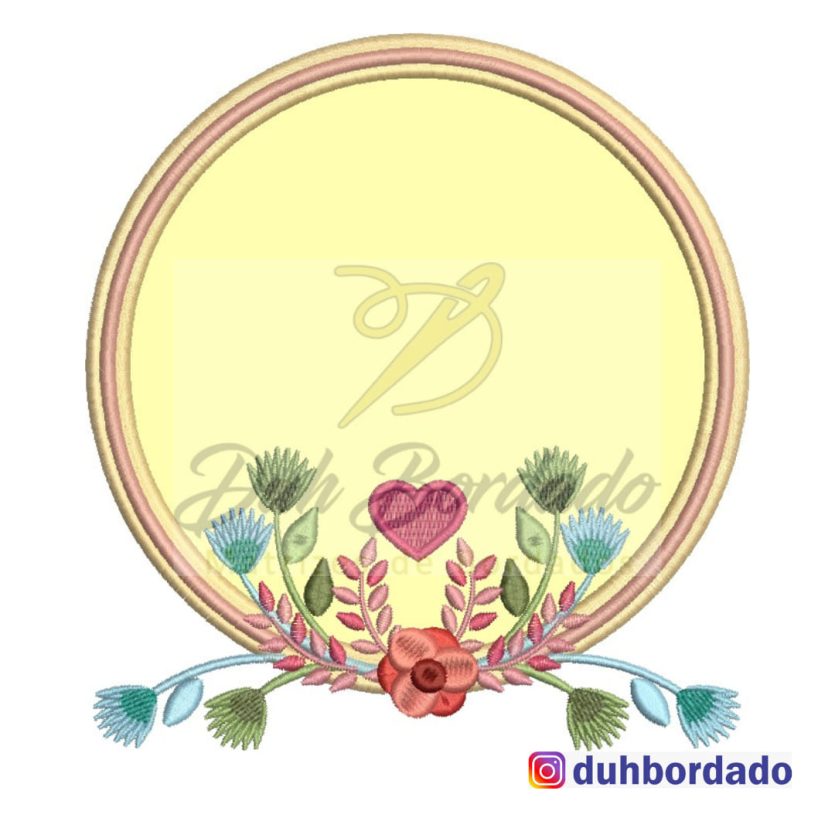 Moldura Floral Aplique