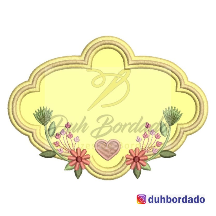 Moldura Floral Aplique