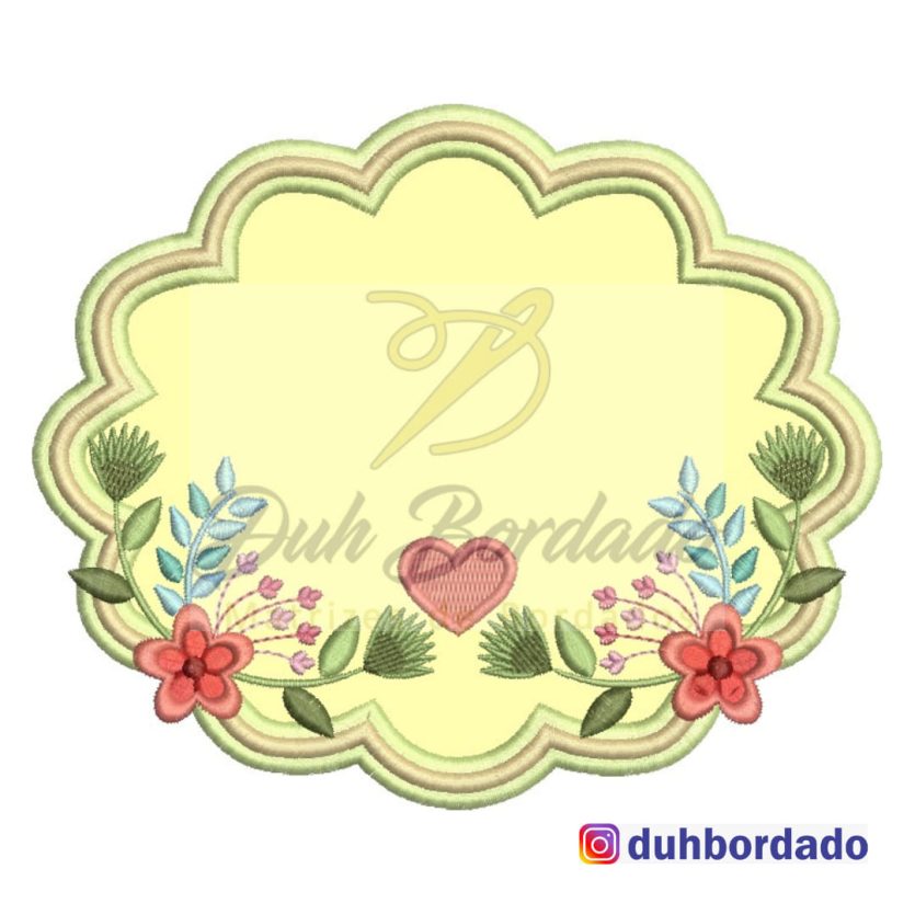 Moldura Floral Aplique