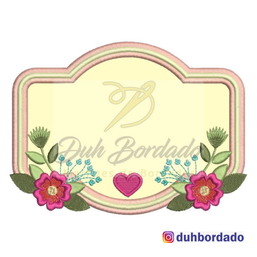 Moldura Floral Aplique