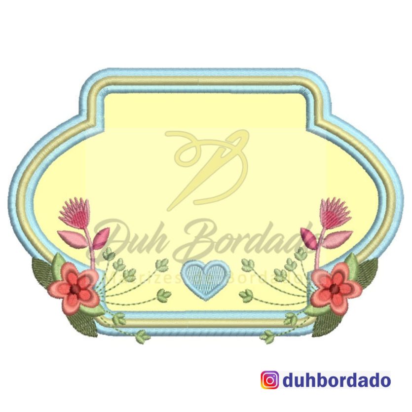 Moldura Floral Aplique