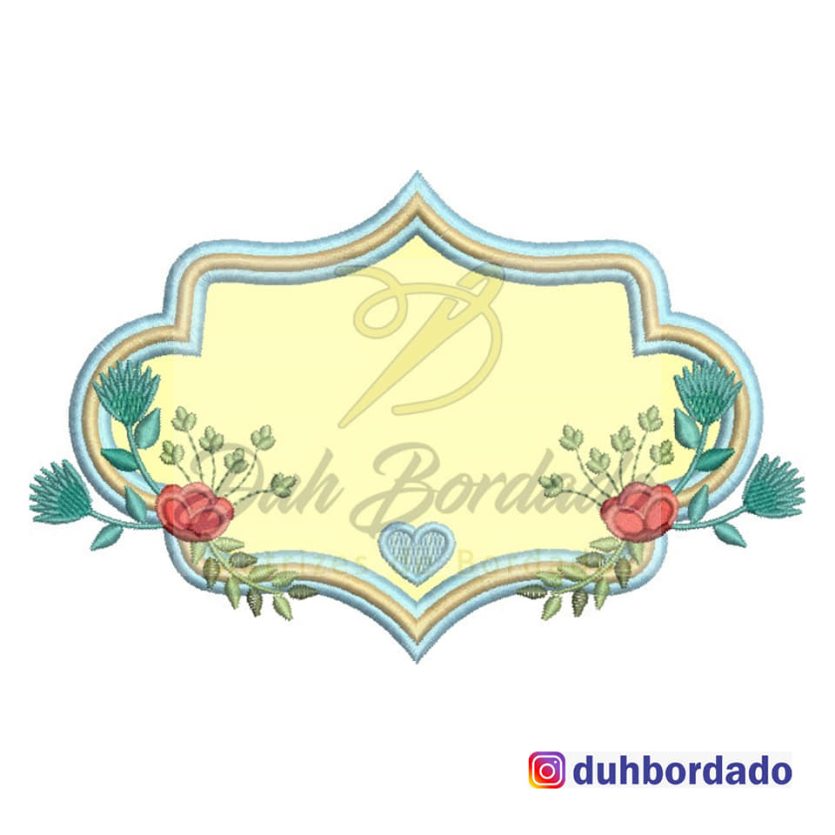 Moldura Floral Aplique