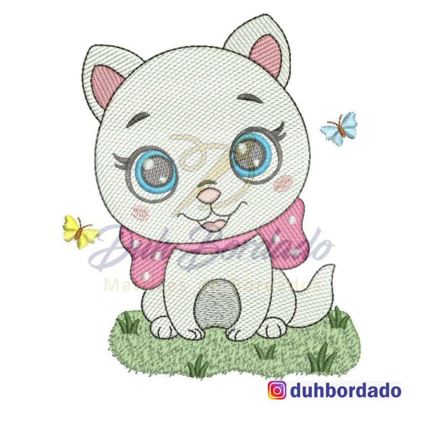 Gatinha com Borboletas