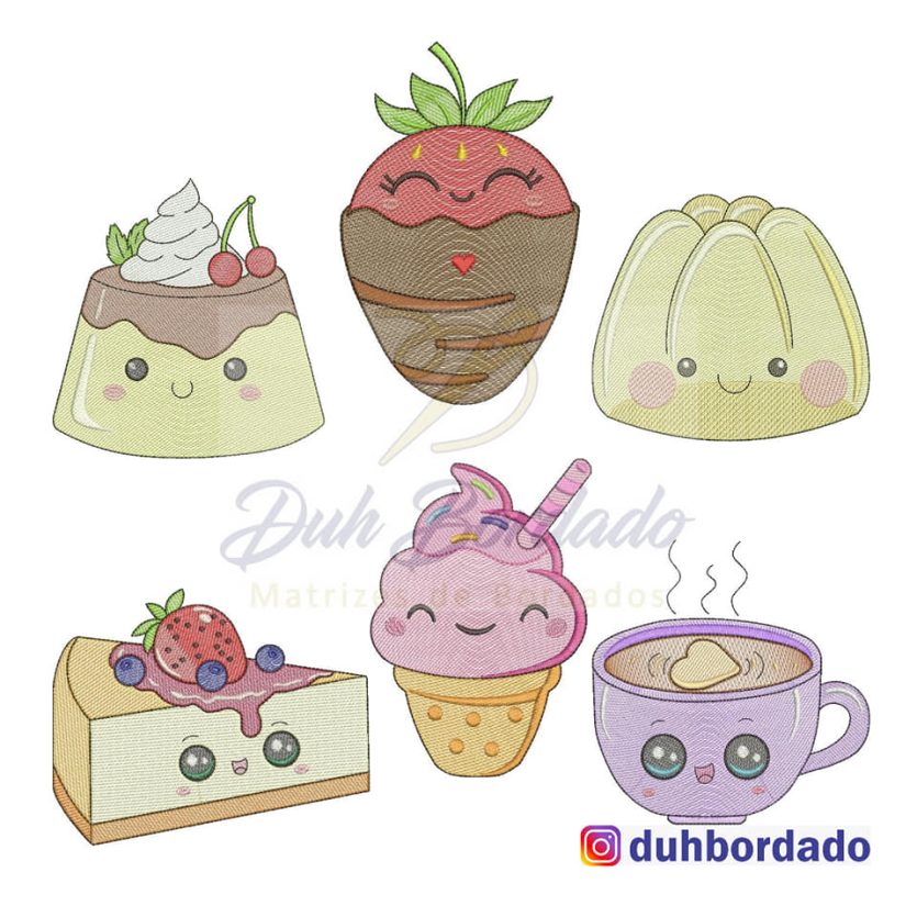 Coleção de Matrizes Doce Sobremesa Completa