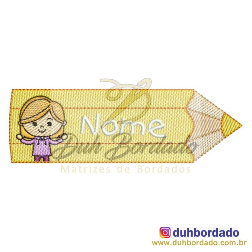 Lápis Menina Volta às Aulas