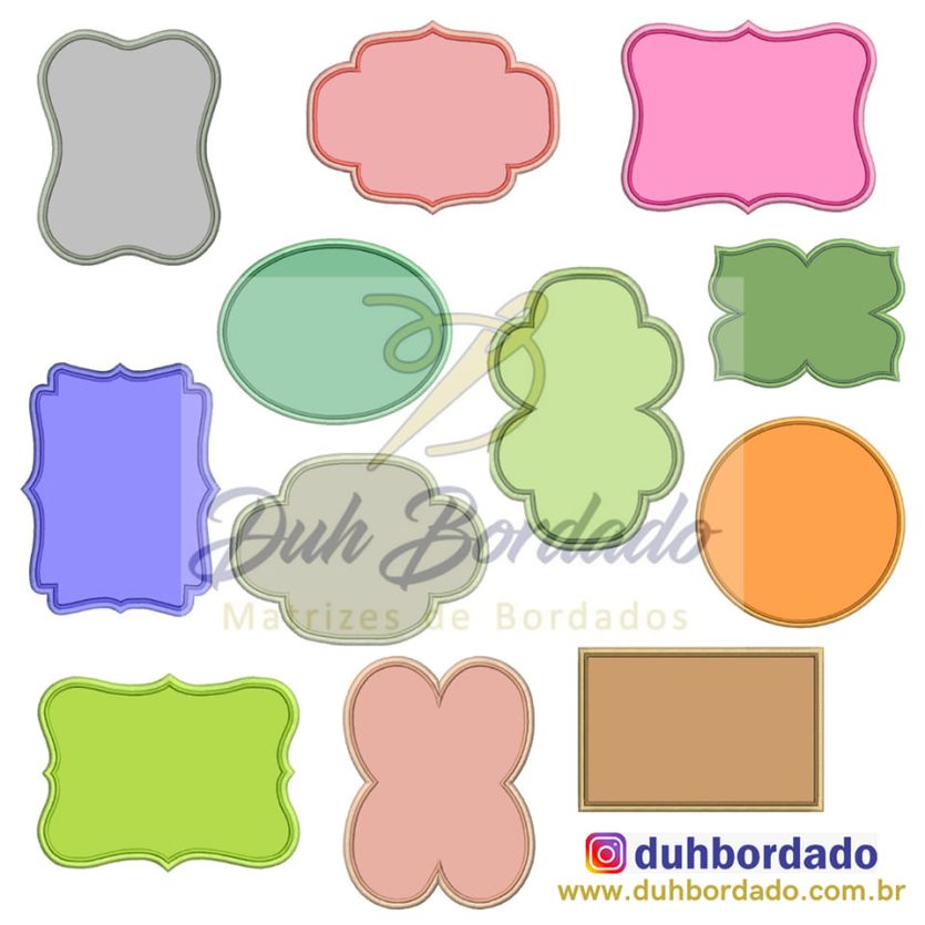 Coleção Matrizes de Bordados Molduras Aplique Completa
