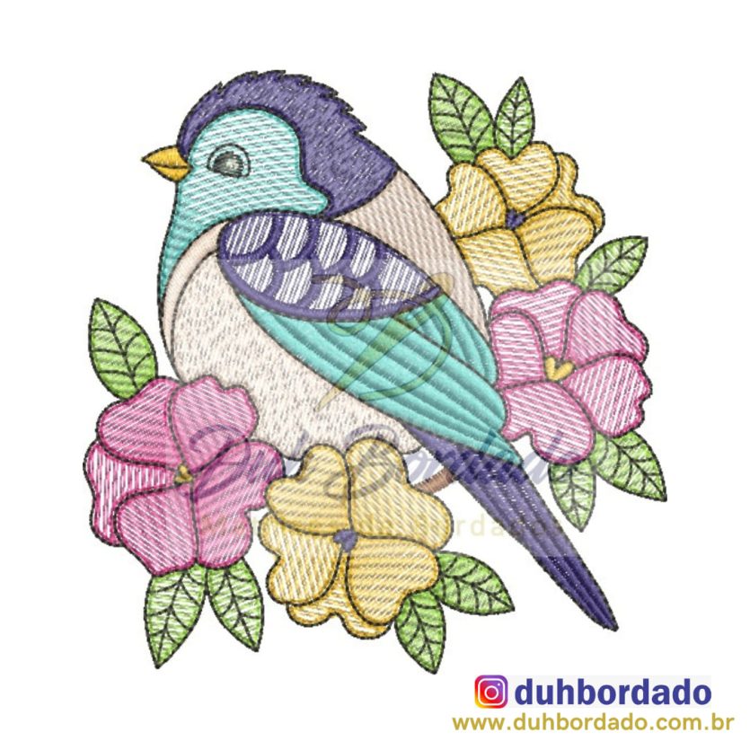 Matriz de Bordado Pássaro
