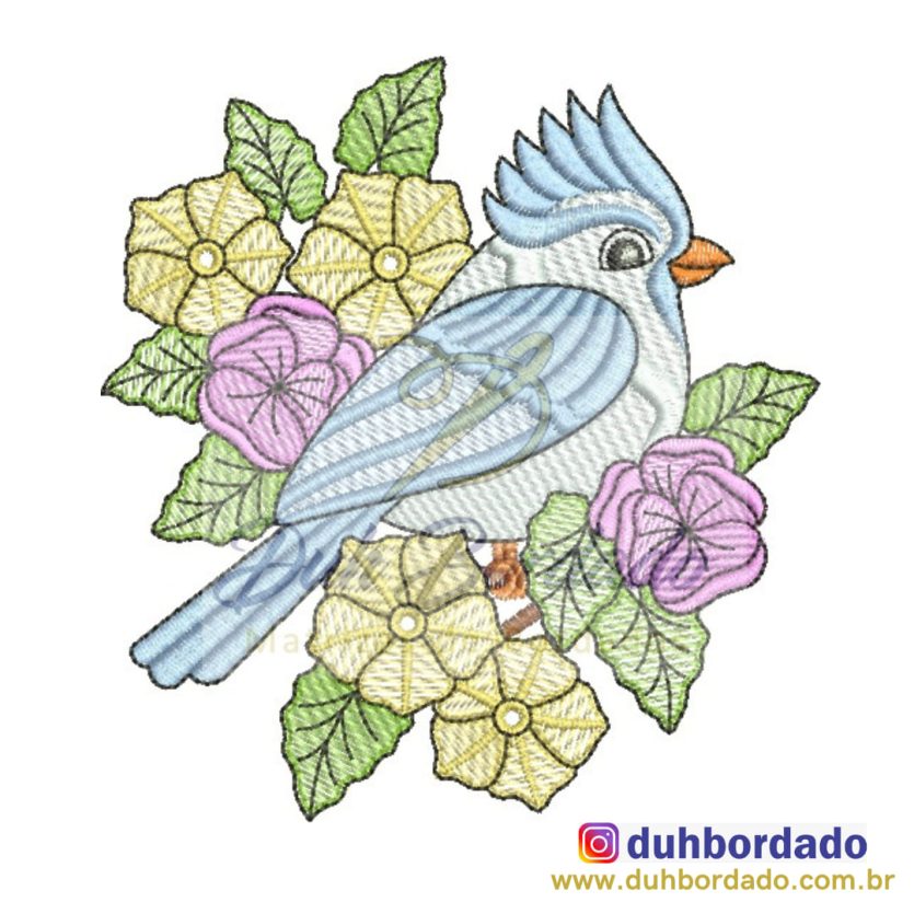 Matriz de Bordado Pássaro