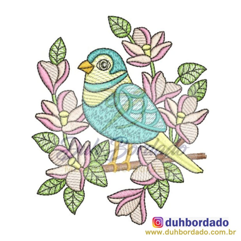 Matriz de Bordado Pássaro