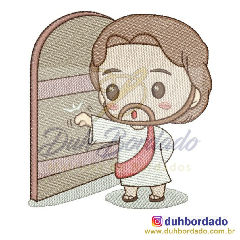 Jesus Cristo Cute na Porta