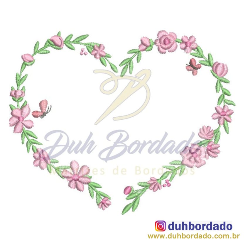 Moldura Coração Floral