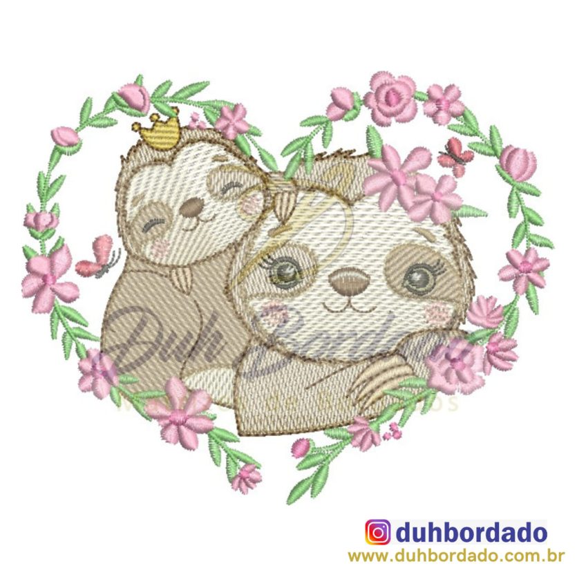 Mamãe Preguiça e Filhote