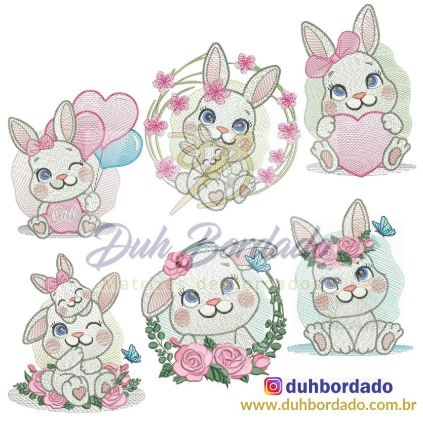 Coleção Matries de Bordados Coelhinha Completa