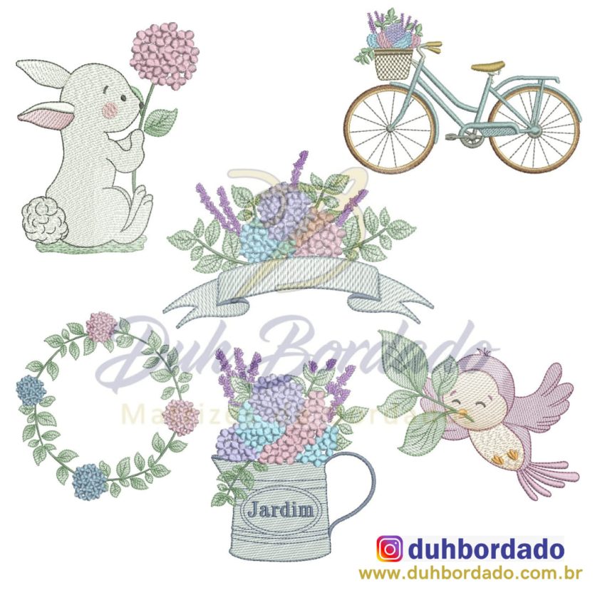 Coleção de Matrizes Jardim das Hortênsias Completa