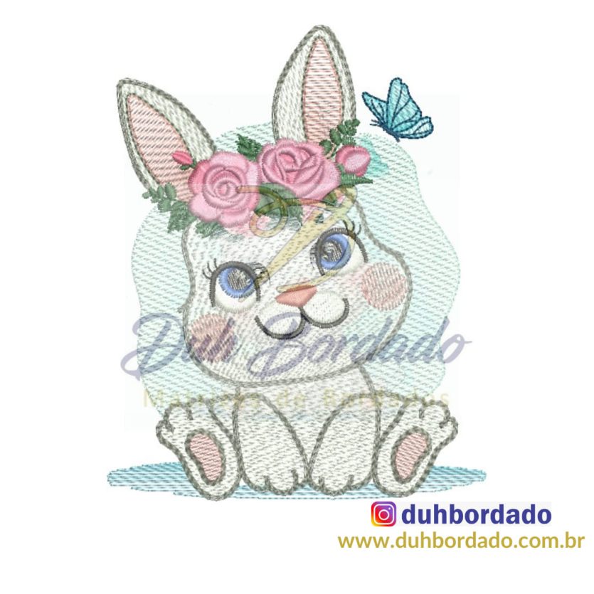 Coelhinha Floral Borboleta