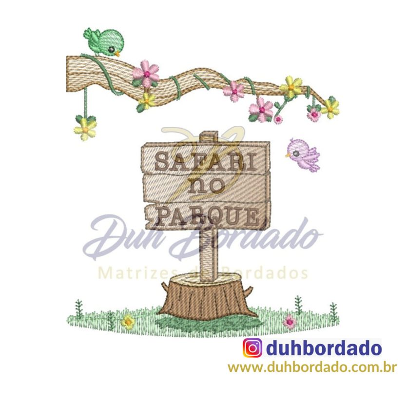 Placa Safari no Parque