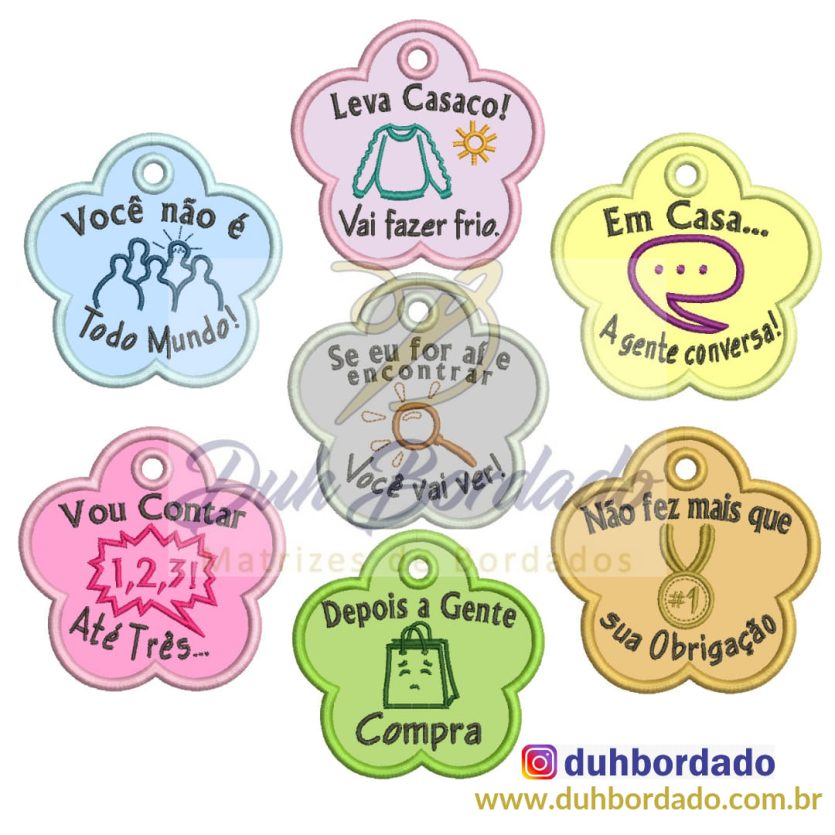 Coleção Chaveiro Frases de Mãe Completa