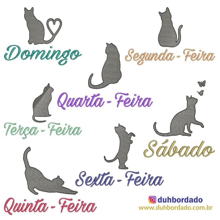 Coleção Semaninha Gatos Completa