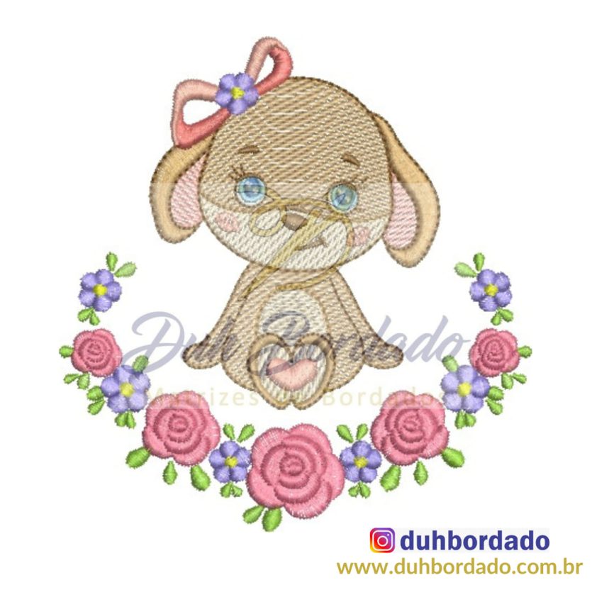 Coelha Moldura Floral