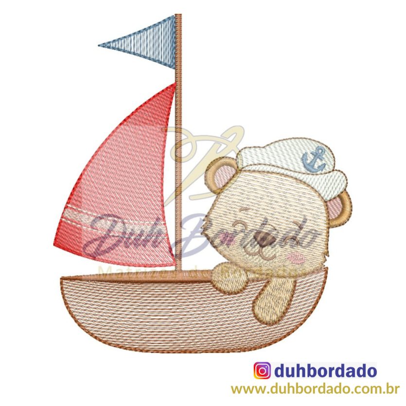 Ursinho Marinheiro Barquinho