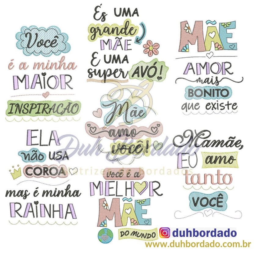 Coleção Frases Dia das Mães Completa