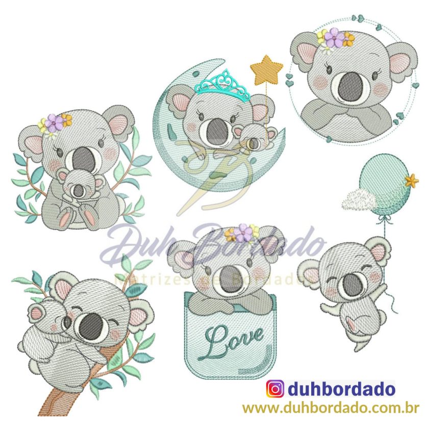 Coleção Matrizes de Bordado Coalas Completa