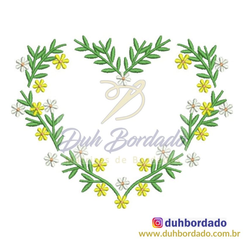 Moldura Coração Floral