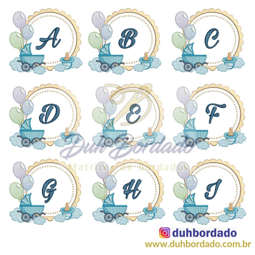 Coleção Matriz de Bordado Alfabeto Completo