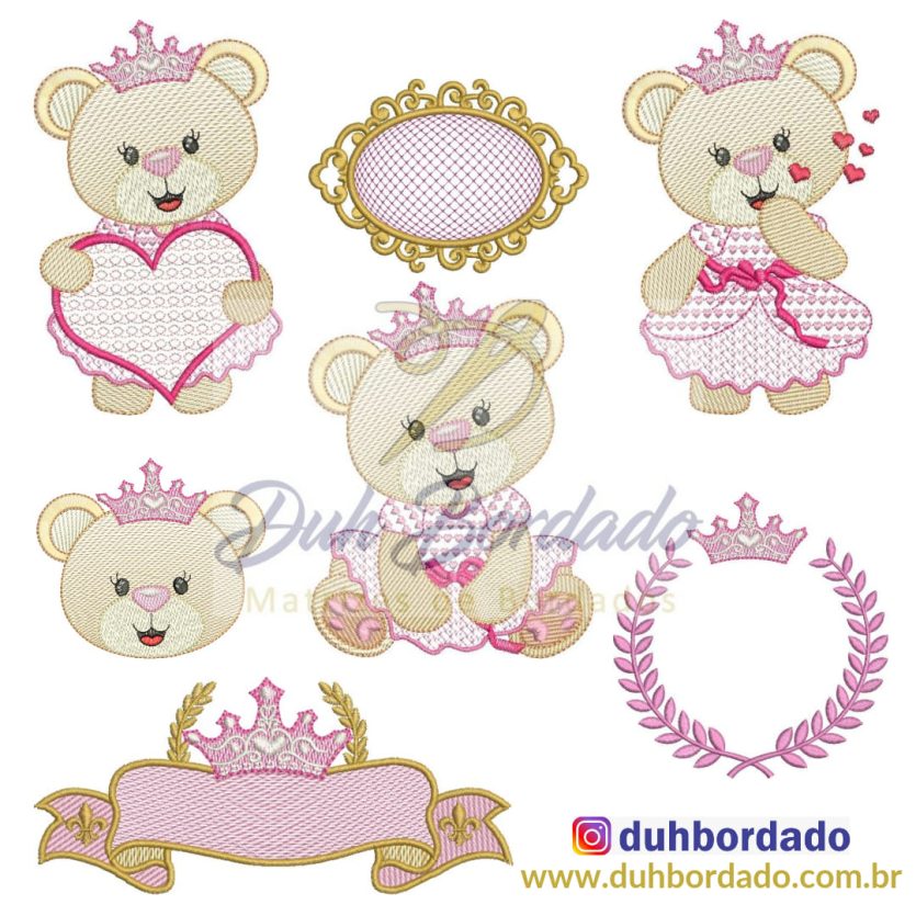 Coleção de Matrizes Ursa Princesa Completa