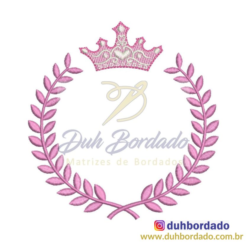 Matriz de Bordado Moldura Ramo