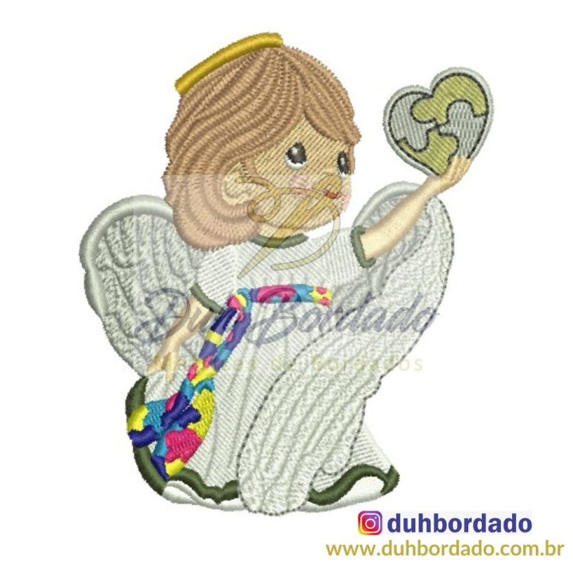 Matriz de Bordado Anjinho Autista