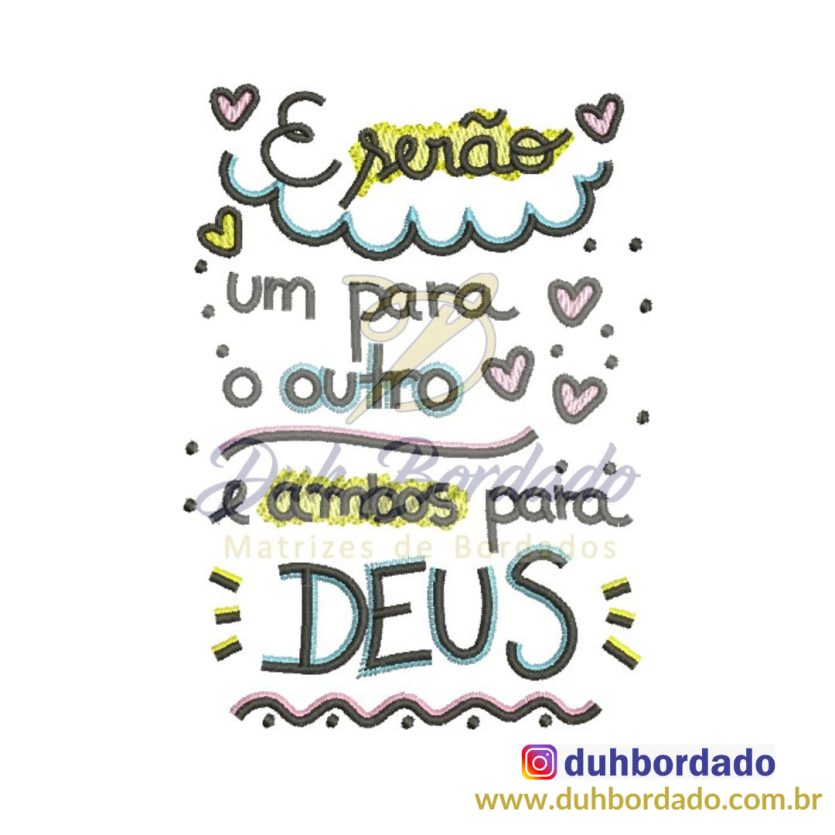 Matriz de Bordado Frase Dia dos Namorados