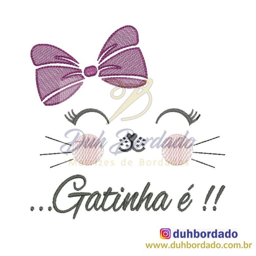 Matriz de Bordado Gatinha É